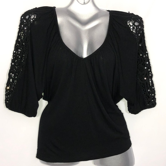 INC International Concepts Tops - INC International Concepts crochet w/rhinestones